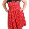 Hurly-Burly (D) 1950's Halter Red Polka Dot Dress Dresses