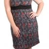 Hurly-Burly Plus Size Short Sleeved Patterned A-Line Dresses