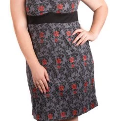 Hurly-Burly Plus Size Short Sleeved Patterned A-Line Dresses