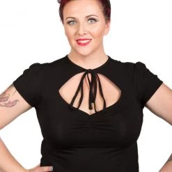 Hurly-Burly Pinup Tie Top - Extra Stretch Fabric