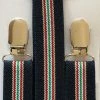DHGate Green And Red Stripes Suspenders