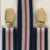 Hurly-Burly Red And Grey Stripes Suspender Suspenders