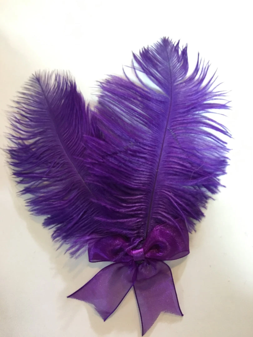 Hurly-Burly 1920's Gatsby Accessories Purple Gatsby Feather Bow Hair Clip 3 Hurly-Burly 1920's Gatsby Accessories Purple Gatsby Feather Bow Hair Clip