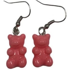 8Seasons Findings Pink Gummy Bear Earrings