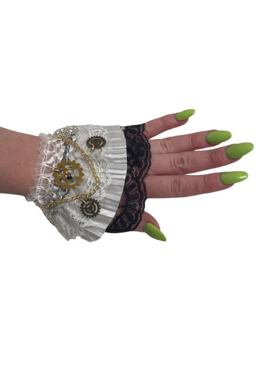 Jacky Wang Steampunk Crinkle Wrist Cuffs 3 Jacky Wang Steampunk Crinkle Wrist Cuffs