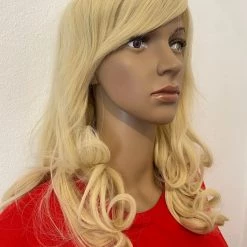 Bell's Wigs Women's Deluxe Shoulder Length Light Blonde Curly Wig 6 Bell's Wigs Women's Deluxe Shoulder Length Light Blonde Curly Wig