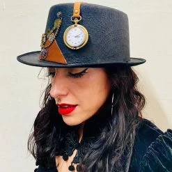 Craft Clock And Chain Steampunk Top Hat (KK)