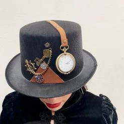 Craft Clock And Chain Steampunk Top Hat (KK)