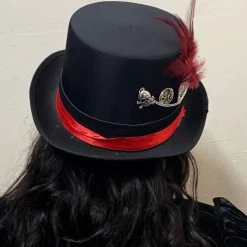 Hurly-Burly Silver Skulls Steampunk Hat With Goggles (AA) Hats & Headwear 13 Hurly-Burly Silver Skulls Steampunk Hat With Goggles (AA) Hats & Headwear