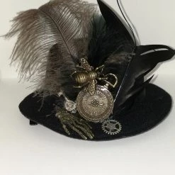 Craft Steampunk Mini Black And Bronze Top Hat (Q)