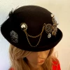 Craft Hats & Headwear Cogs And Timer Steampunk Bowler Hat (GG)