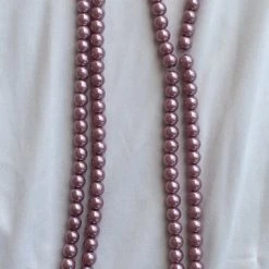 Hurly-Burly Jewellery Mauve Long Pearl Necklace