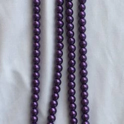 Hurly-Burly Deep Purple Long Pearl Necklace Jewellery