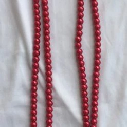 Hurly-Burly Jewellery Red Long Pearl Necklace
