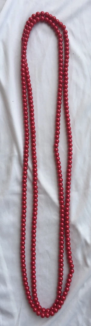 Hurly-Burly Jewellery Red Long Pearl Necklace 3 Hurly-Burly Jewellery Red Long Pearl Necklace