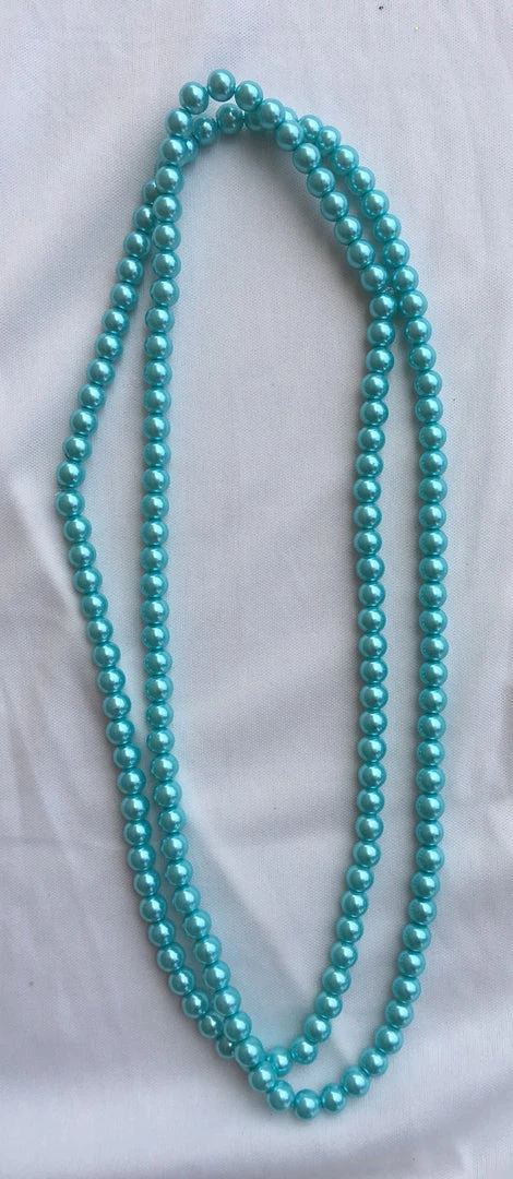 Hurly-Burly Long Aqua Pearl Necklaces 3 Hurly-Burly Long Aqua Pearl Necklaces