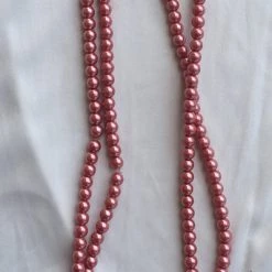 Hurly-Burly Pink Long Pearl Necklace Jewellery