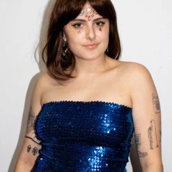 Moo Moo Festival Wear Royal Blue Sequin Tube Top