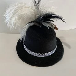 Hurly-Burly Steampunk Mini Hat White Bow And Heart (N) 10 Hurly-Burly Steampunk Mini Hat White Bow And Heart (N)