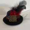 Hurly-Burly Steampunk Mini Hat Black Square Clock (P)