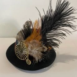 Hurly-Burly Steampunk Mini Hat With Bicycle (G)