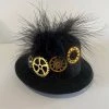 Craft Steampunk Mini Hat With Gold Cogs (O)