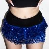 Moo Moo Royal Blue Sequin Mini Skirt Women's