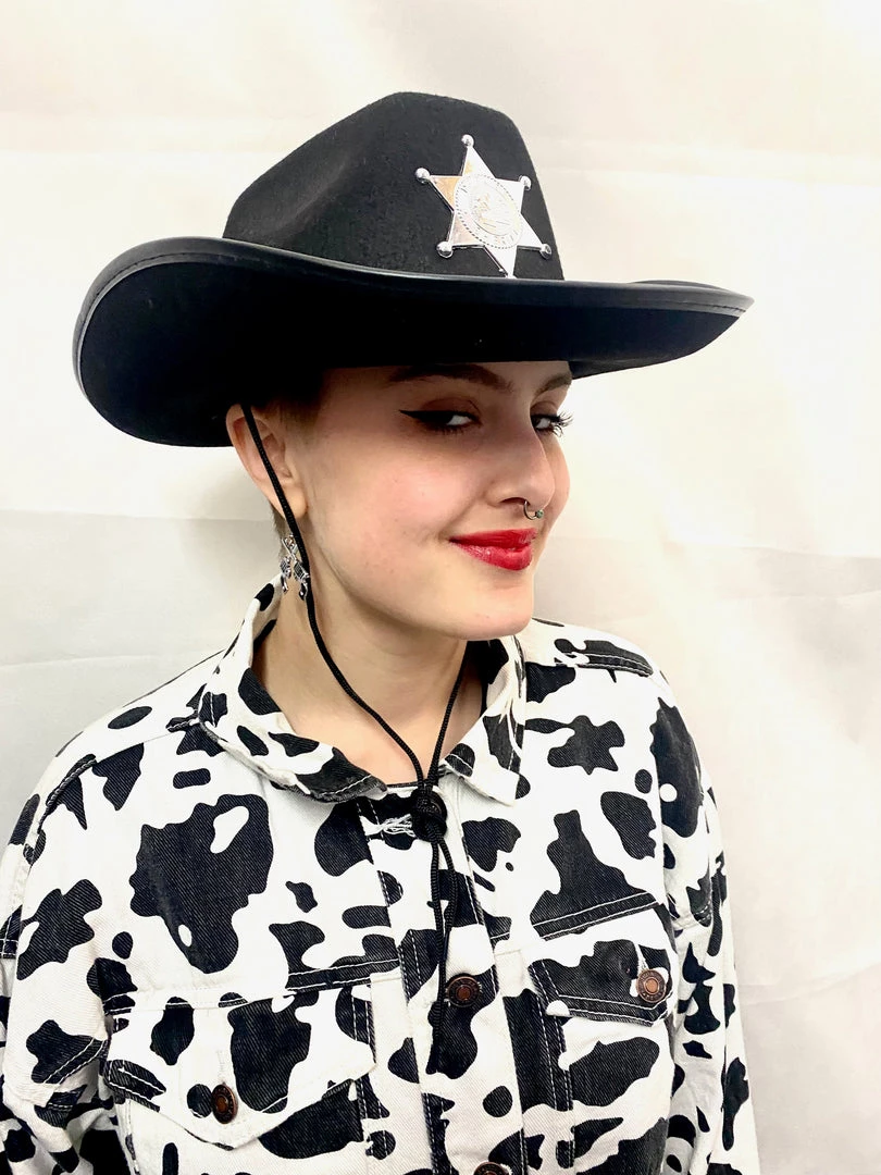 Unknown Black Sheriff Hat Adults 4 Unknown Black Sheriff Hat Adults