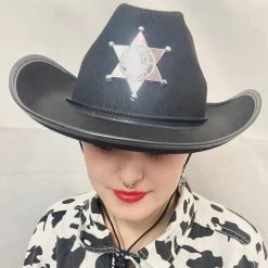 Unknown Black Sheriff Hat Adults 9 Unknown Black Sheriff Hat Adults