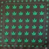 Hurly-Burly (b) Bandanas Green Weed Leaf On Black
