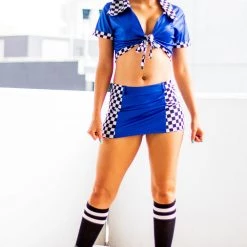 Cosplay Uniforms Blue Racer Girl Set