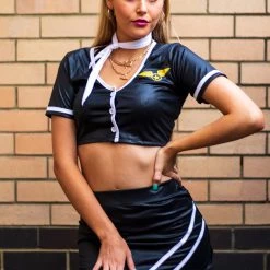 Hurly-Burly Sexy Black Air Hostess Set