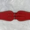 Hurly-Burly Belts & Harnesses Rivet Cinch Belt With Double Buckle Red