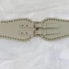 Hurly-Burly Belts & Harnesses Rivet Cinch Belt With Double Buckle Cream