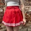 Cara Adjustable Red Cheerleader Skirt