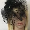 Hurly-Burly Black Tulle Mini Steampunk Hat (T) 2 Hurly-Burly Black Tulle Mini Steampunk Hat (T)