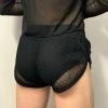 Body By Gabriel Men's Black Fishnet Shorts Pants & Shorts