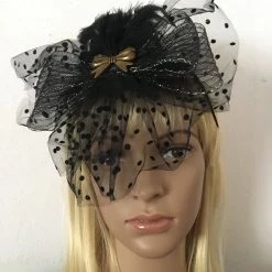 Craft Black Tulle Mini Steampunk Hat (R) 5 Craft Black Tulle Mini Steampunk Hat (R)