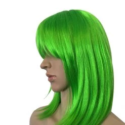 Bell's Wigs Deluxe Lime Green Bob Wig