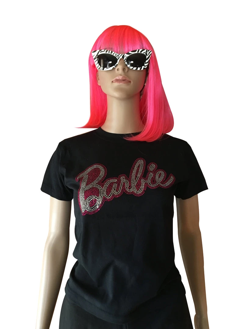 Hurly-Burly (t) Barbie Black T-shirt 60's - 70's Disco & Hippie 3 Hurly-Burly (t) Barbie Black T-shirt 60's - 70's Disco & Hippie