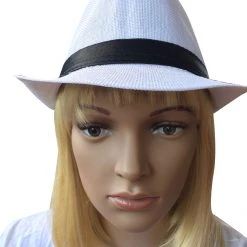 DHGate White Trilby Hat With Feather Oktoberfest Costumes And Accessories