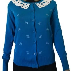 Hurly-Burly (D) Blue Sailor Cardigan Outerwear