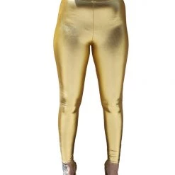 Moo Moo Festival Wear Metallic Gold Leggings
