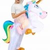 AnneCart Inflatable Ride On Rainbow Unicorn Costume Animals And Insects