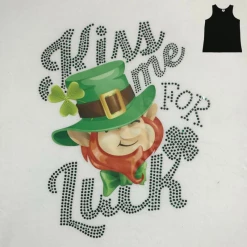 Hurly-Burly Saint Patrick's Day Ladies Kiss Me For Luck Tank Top