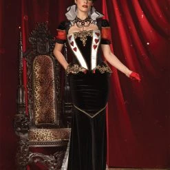 Hurly-Burly Deluxe Regal Red Queen Costume Fairytale & Mystical