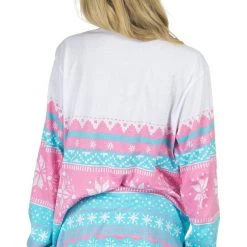 Dear Lover Long Sleeved Pink Snowflake Christmas Tee