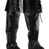Sweidas Black Lace Up Pirate Boot Covers
