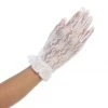 Hurly-Burly Wrist Length White Lace Gloves