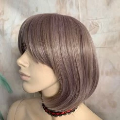 Bell's Wigs Natural Mauve Brown Deluxe Cropped Bob Wig